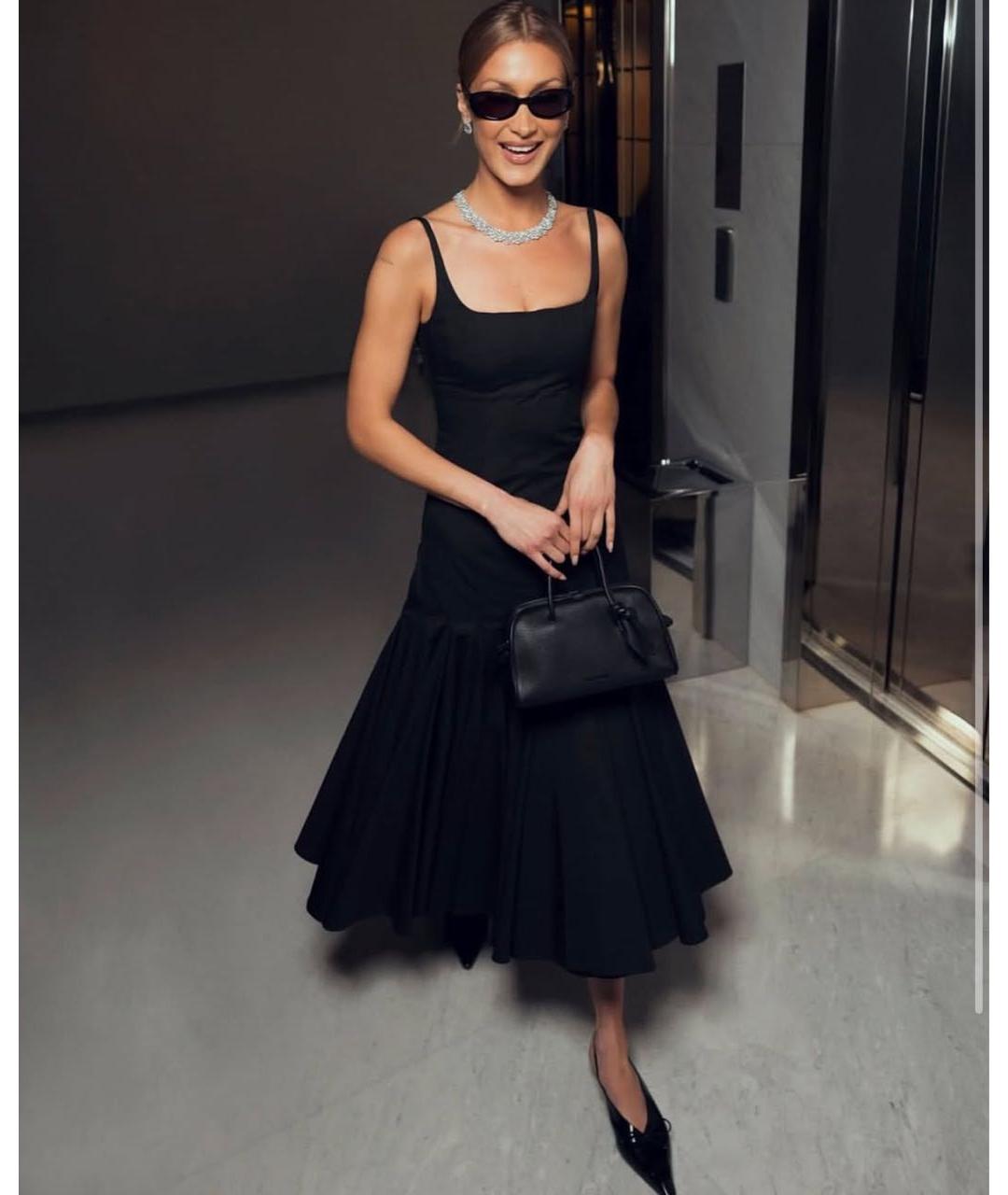 JACQUEMUS Черное хлопковое повседневное платье, фото 2