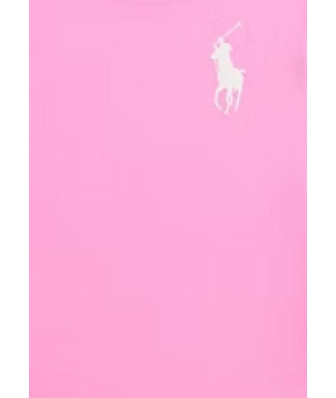 POLO RALPH LAUREN Розовая хлопковая футболка, фото 3