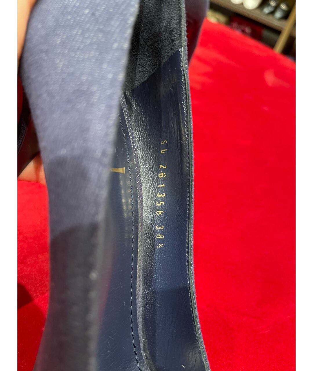 SAINT LAURENT Синие текстильные туфли, фото 5