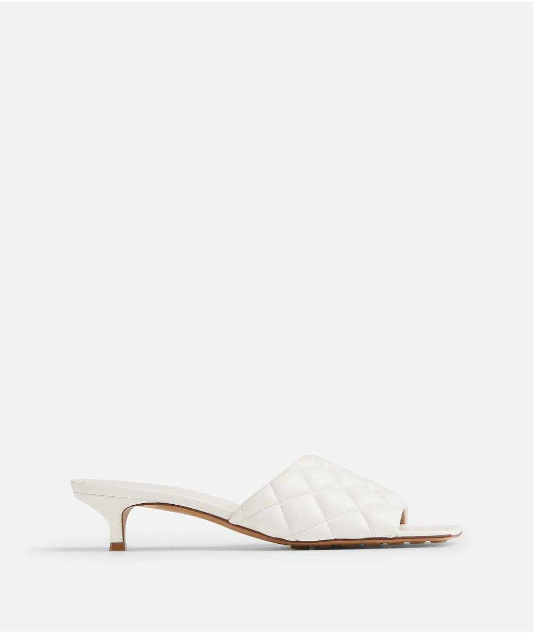 BOTTEGA VENETA Белые кожаные мюли, фото 5