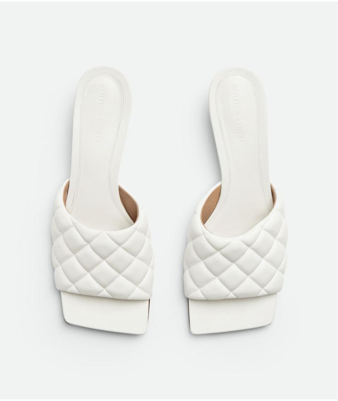 BOTTEGA VENETA Белые кожаные мюли, фото 3