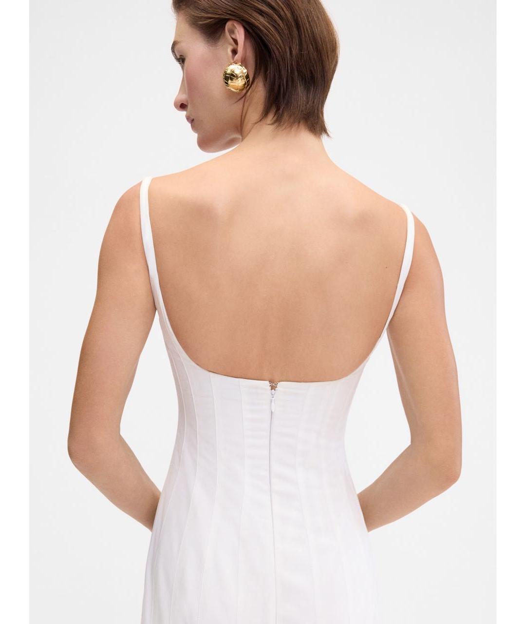 JACQUEMUS Белое хлопковое повседневное платье, фото 6