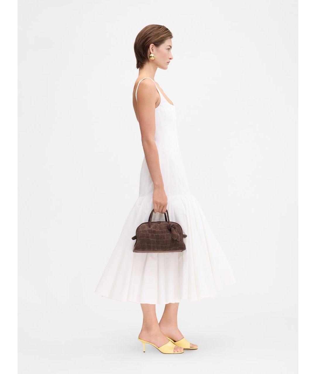 JACQUEMUS Белое хлопковое повседневное платье, фото 5