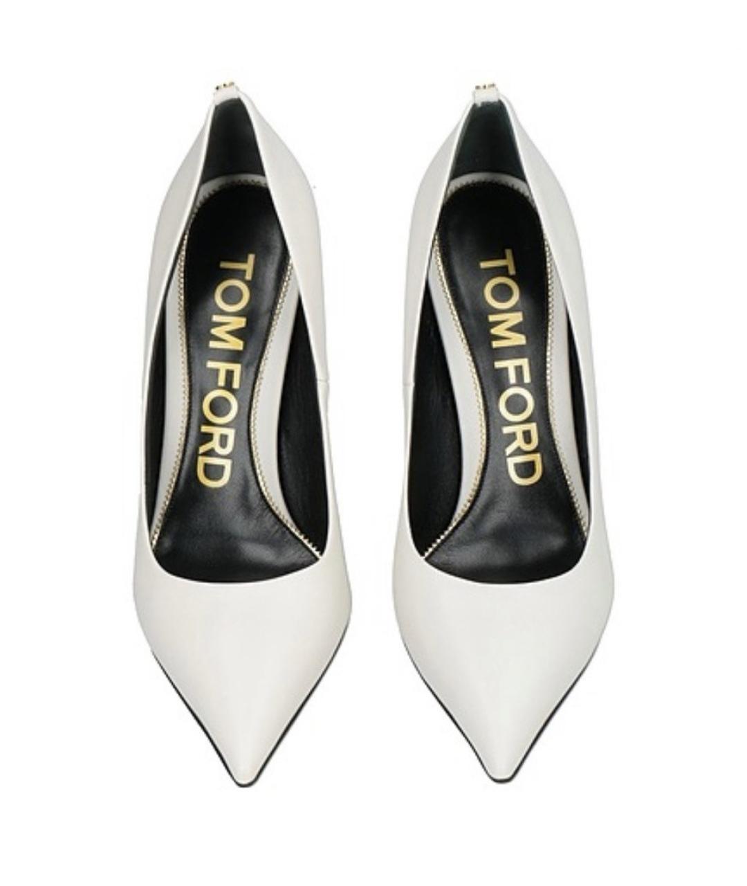 TOM FORD Белые кожаные туфли, фото 2