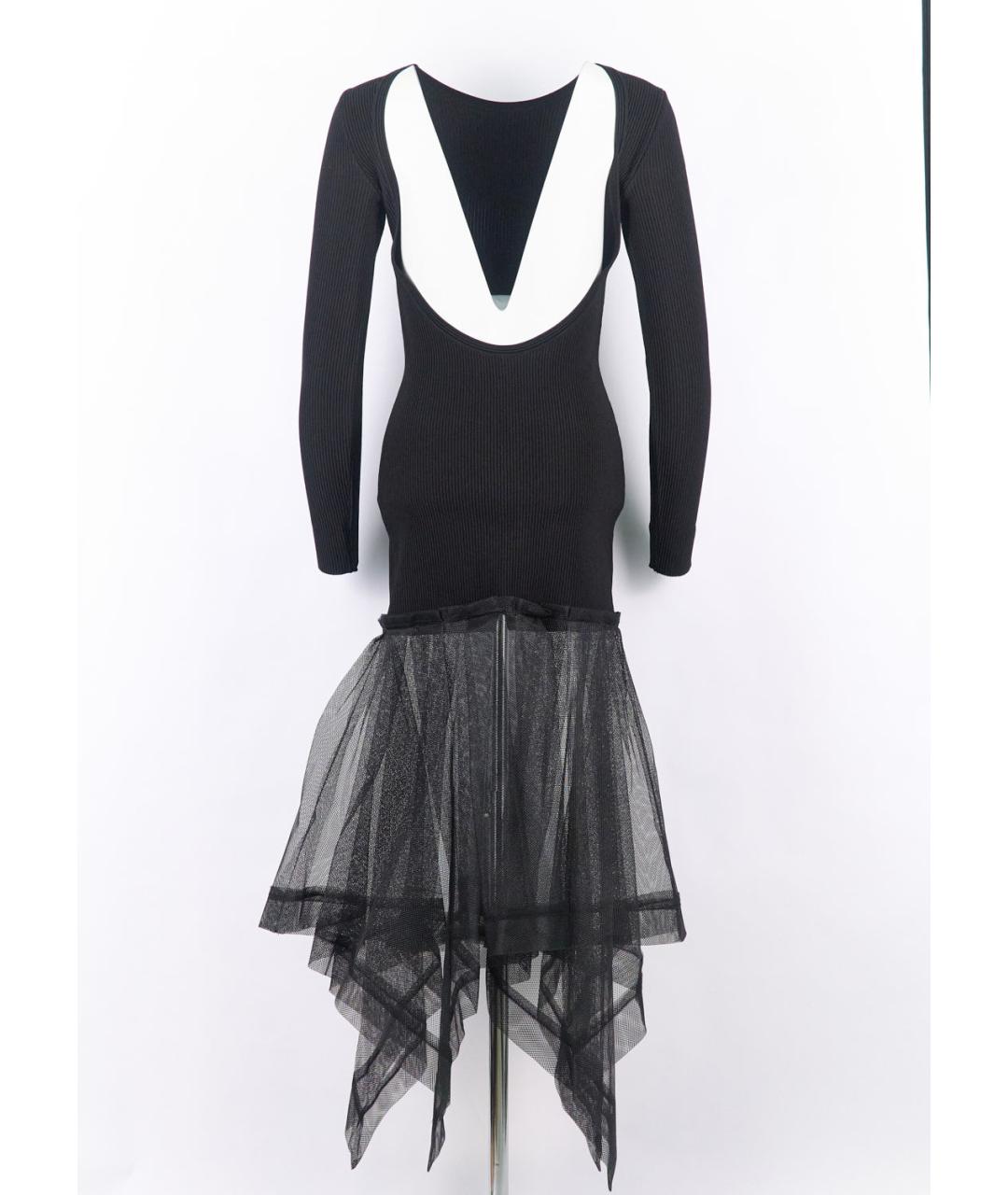 ALEXANDER MCQUEEN Черное вискозное вечернее платье, фото 2