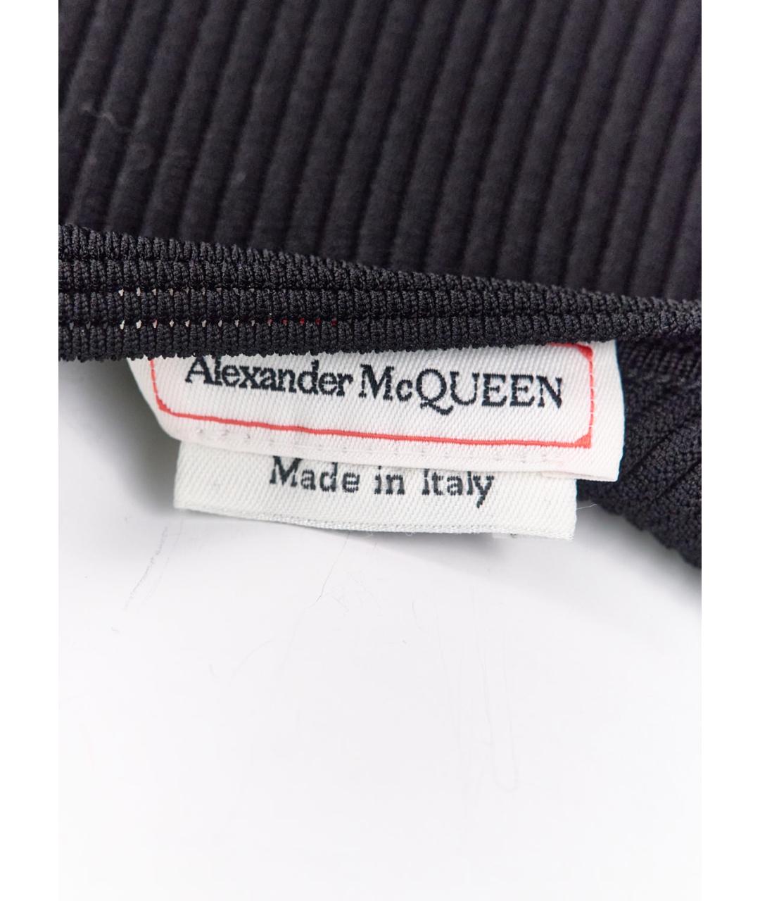 ALEXANDER MCQUEEN Черное вискозное вечернее платье, фото 3