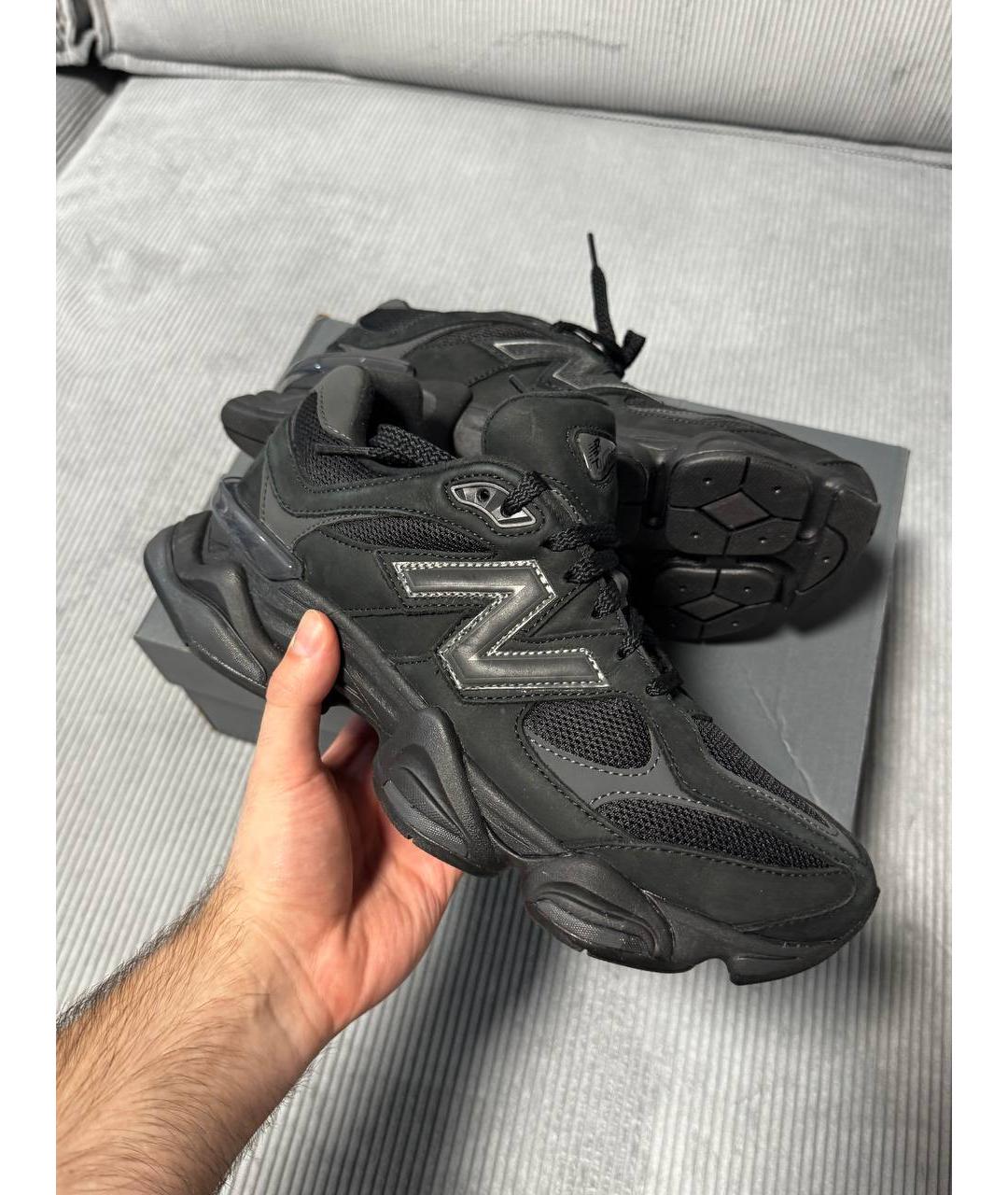 NEW BALANCE Черные замшевые низкие кроссовки / кеды, фото 2