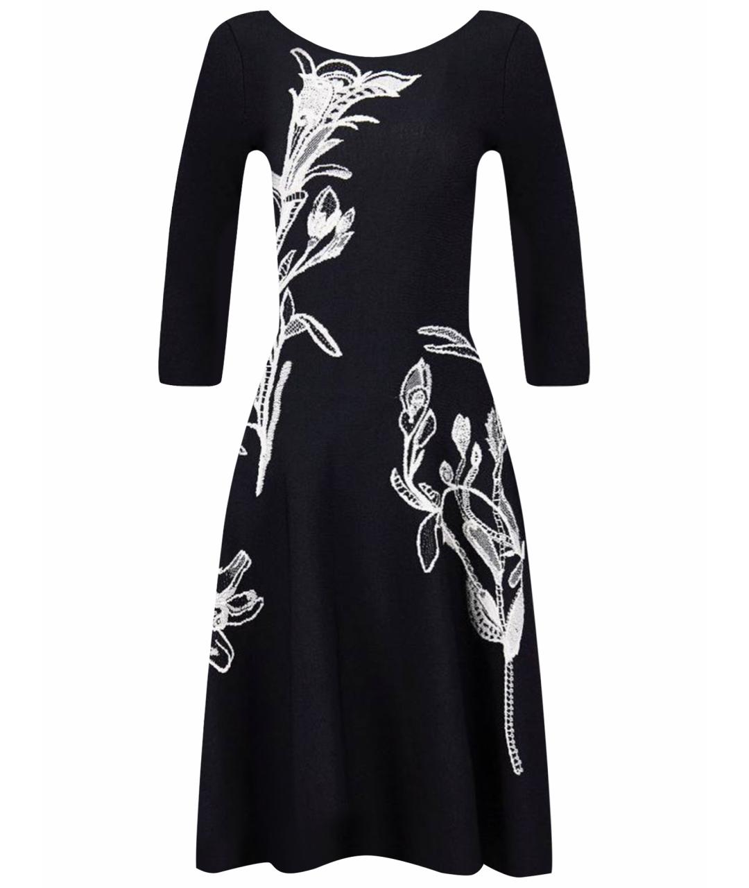 ALEXANDER MCQUEEN Черное вискозное вечернее платье, фото 1