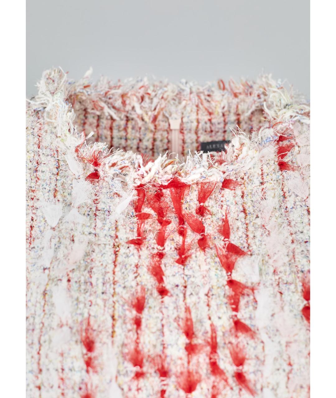 ALEXANDER MCQUEEN Мульти хлопковое коктейльное платье, фото 4
