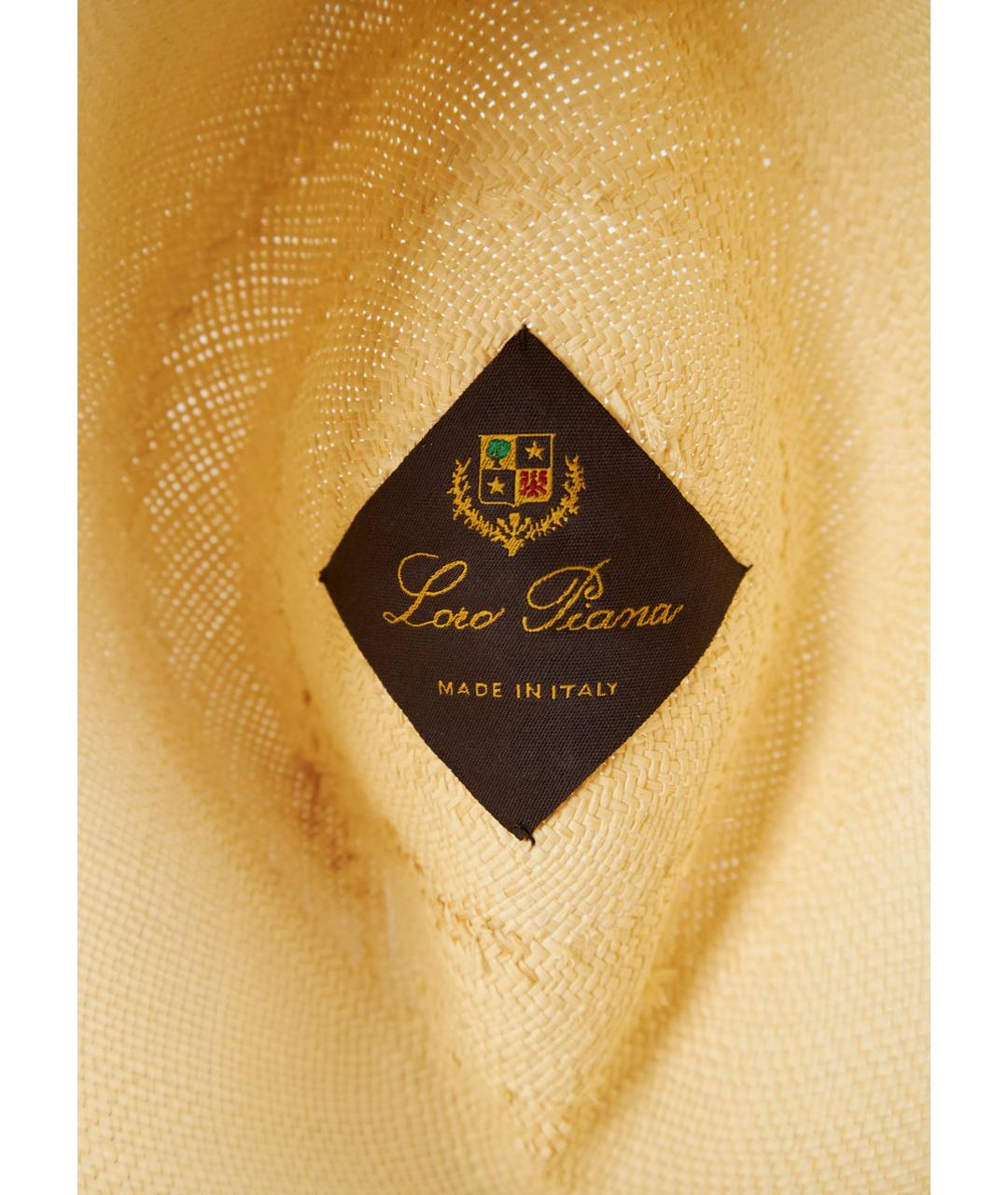 LORO PIANA Бежевая соломенная шляпа, фото 4