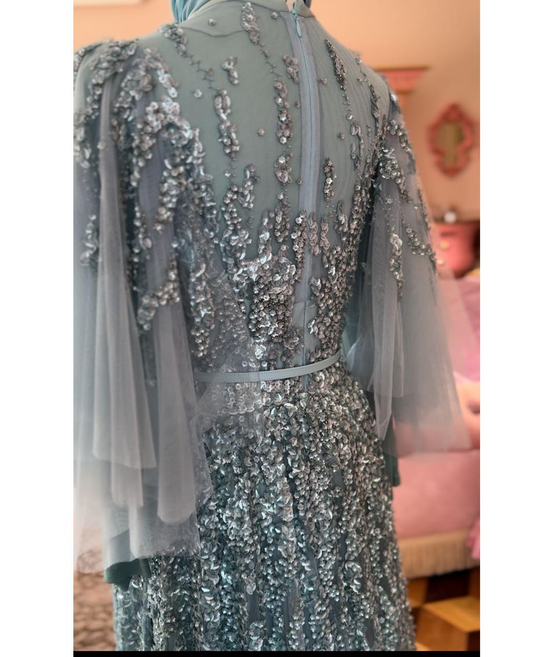 ELIE SAAB Бирюзовое вечернее платье, фото 3