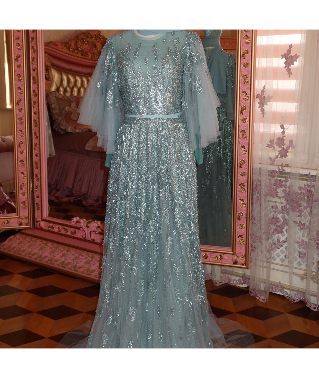 ELIE SAAB Бирюзовое вечернее платье, фото 5