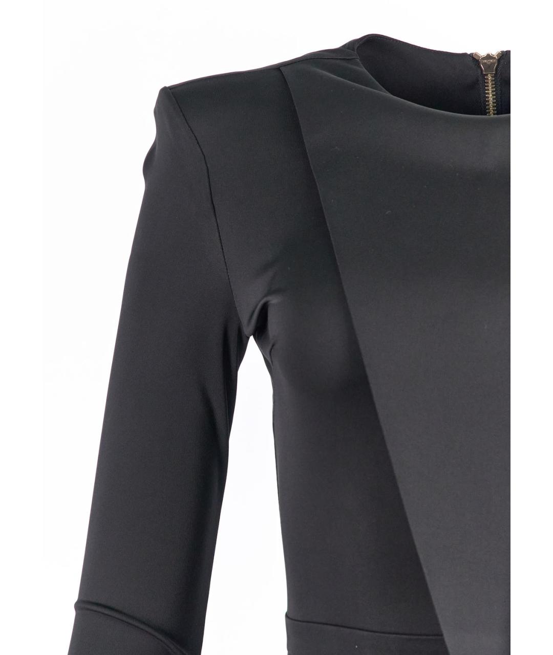 BALMAIN Черное вискозное коктейльное платье, фото 5