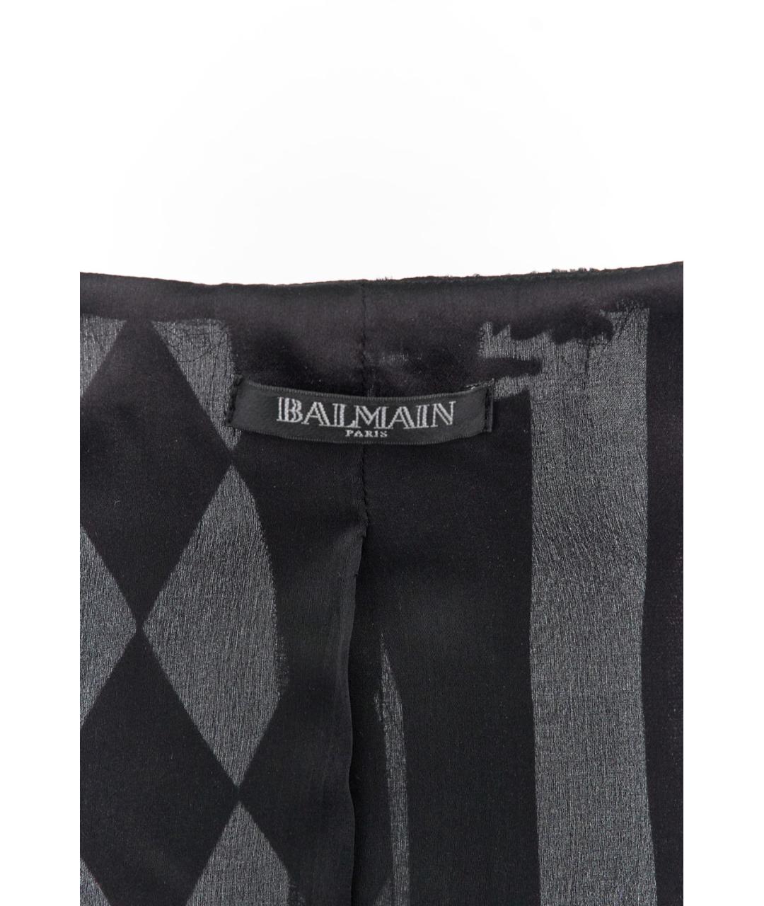 BALMAIN Черное вискозное коктейльное платье, фото 3
