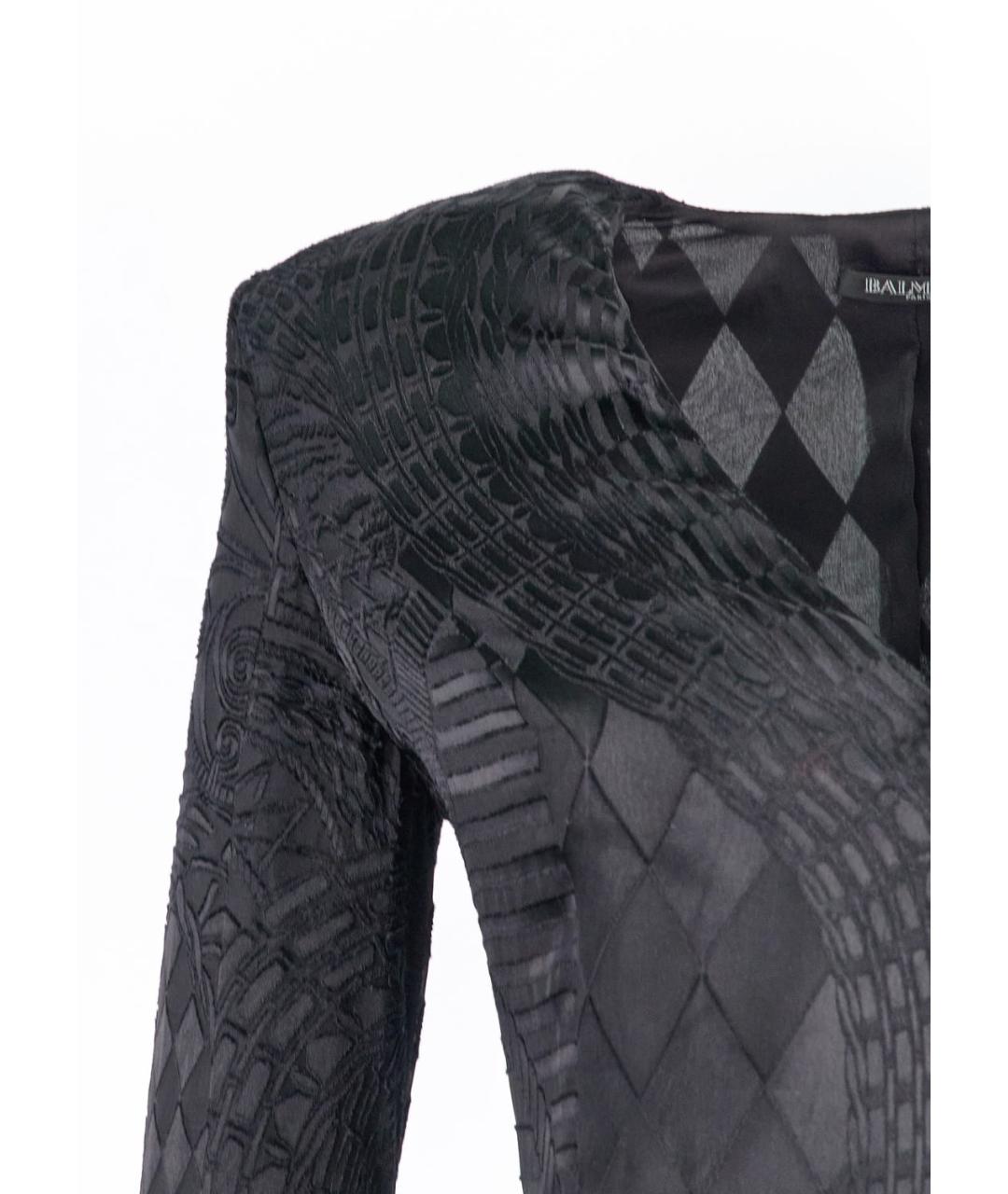 BALMAIN Черное вискозное коктейльное платье, фото 5