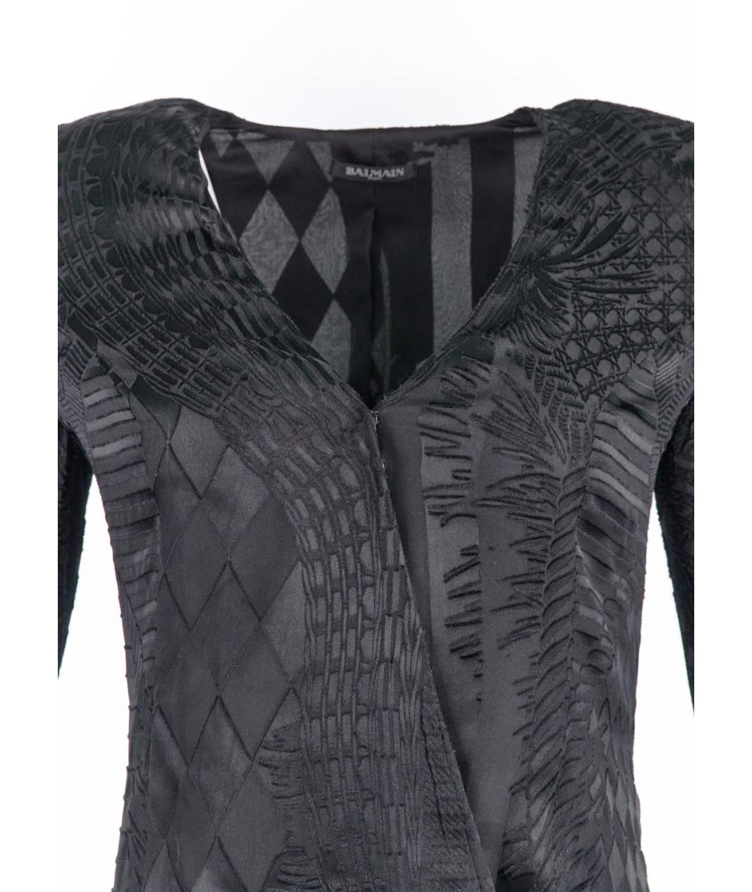 BALMAIN Черное вискозное коктейльное платье, фото 4