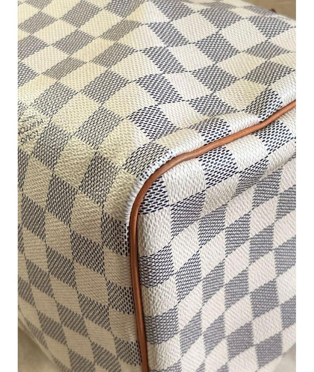 LOUIS VUITTON Белая кожаная сумка с короткими ручками, фото 4