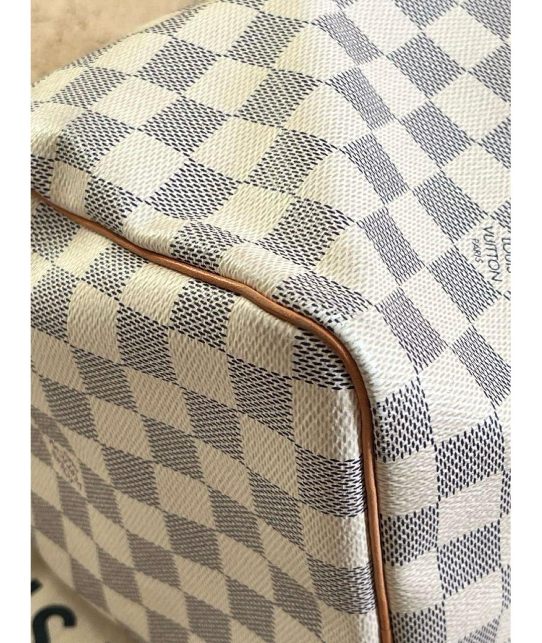 LOUIS VUITTON Белая кожаная сумка с короткими ручками, фото 5