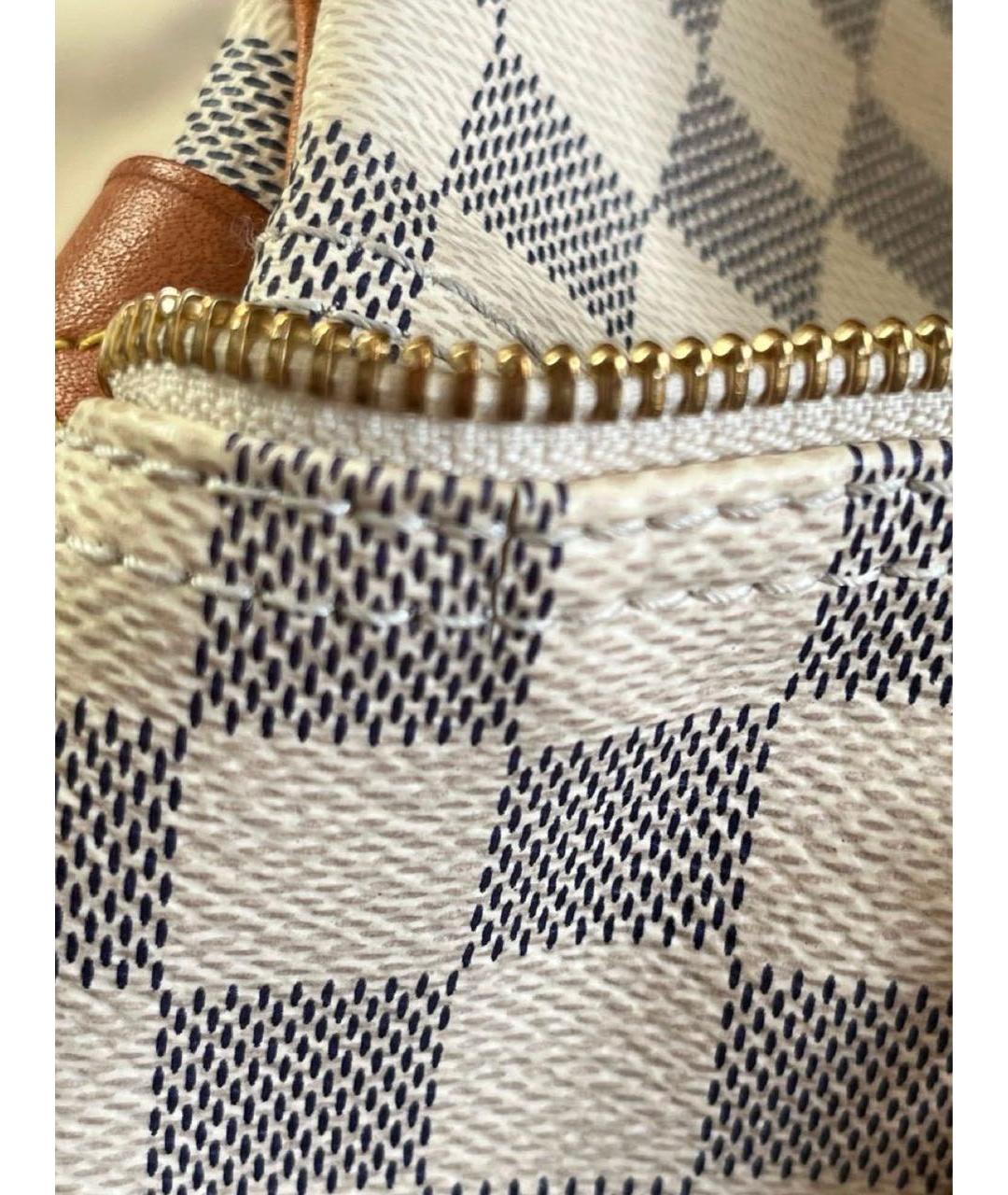 LOUIS VUITTON Белая кожаная сумка с короткими ручками, фото 7