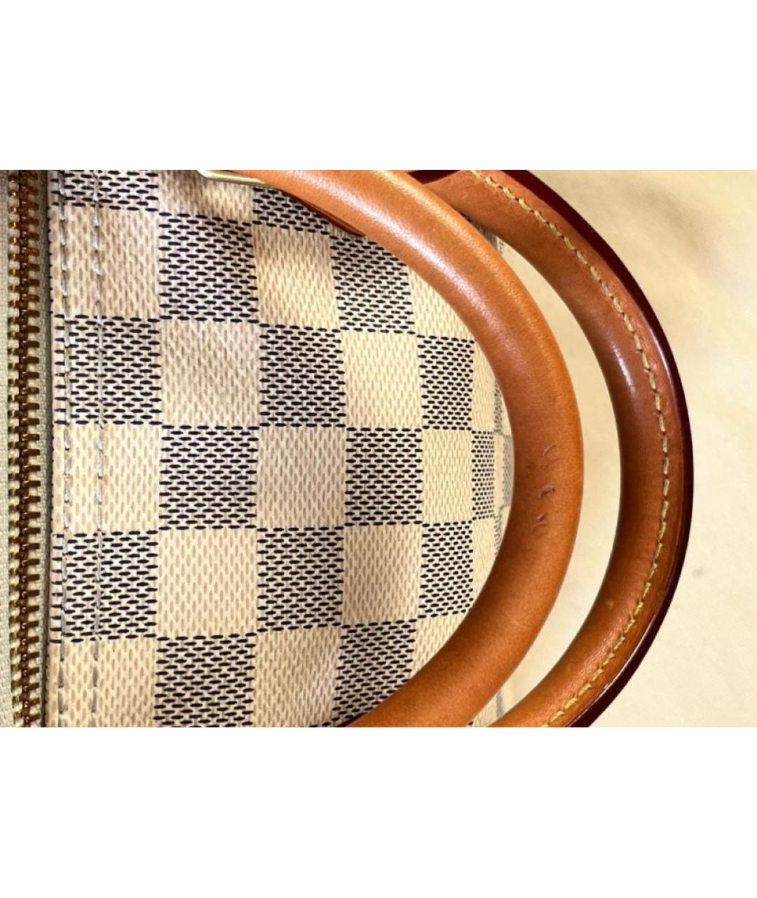 LOUIS VUITTON Белая кожаная сумка с короткими ручками, фото 6