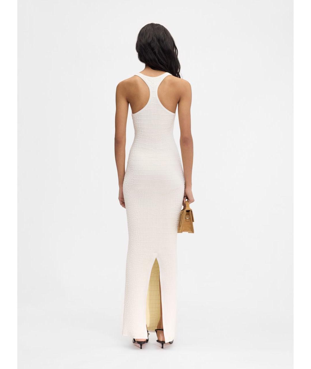 JACQUEMUS Белое вискозное повседневное платье, фото 4