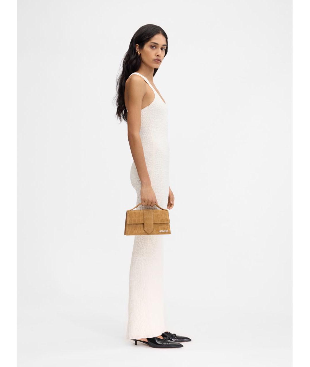 JACQUEMUS Белое вискозное повседневное платье, фото 3