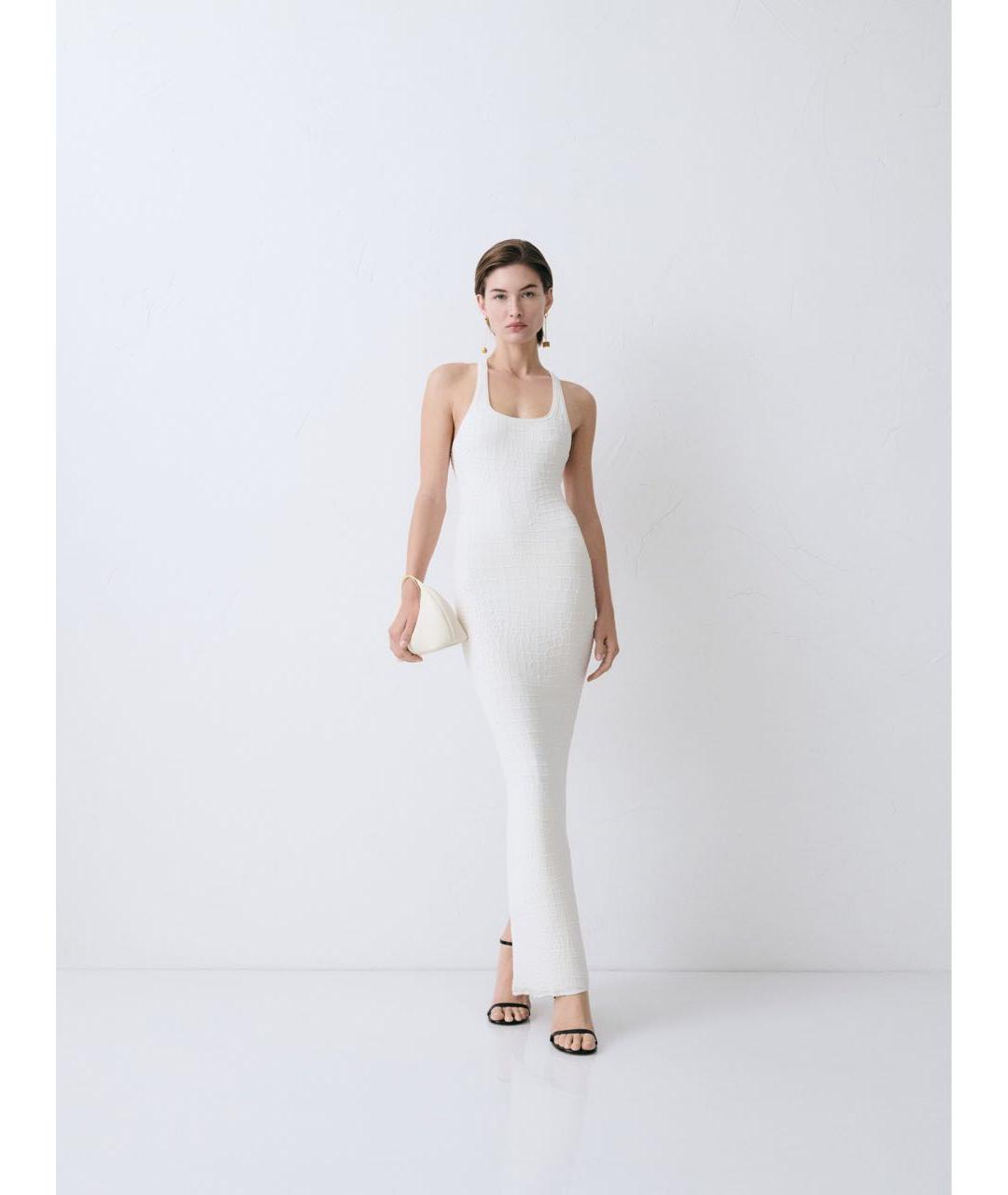 JACQUEMUS Белое вискозное повседневное платье, фото 7