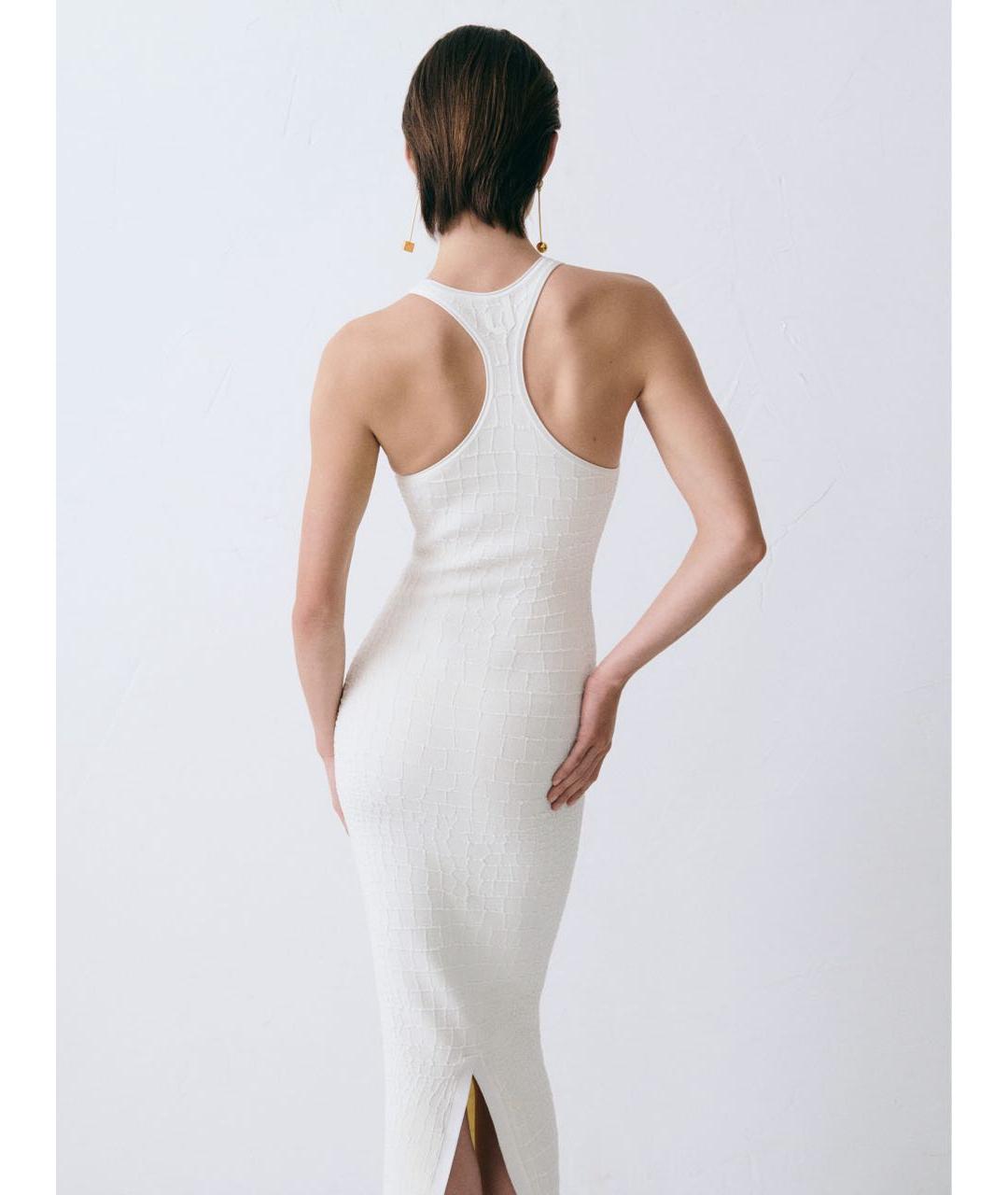 JACQUEMUS Белое вискозное повседневное платье, фото 8