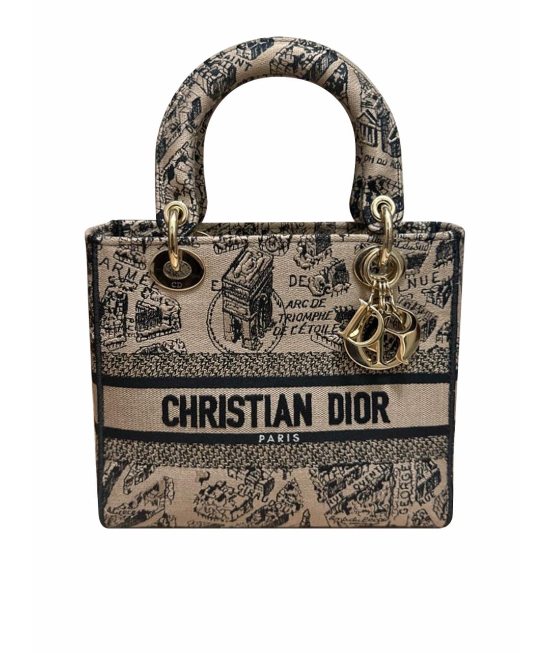 CHRISTIAN DIOR Бежевая сумка с короткими ручками, фото 1