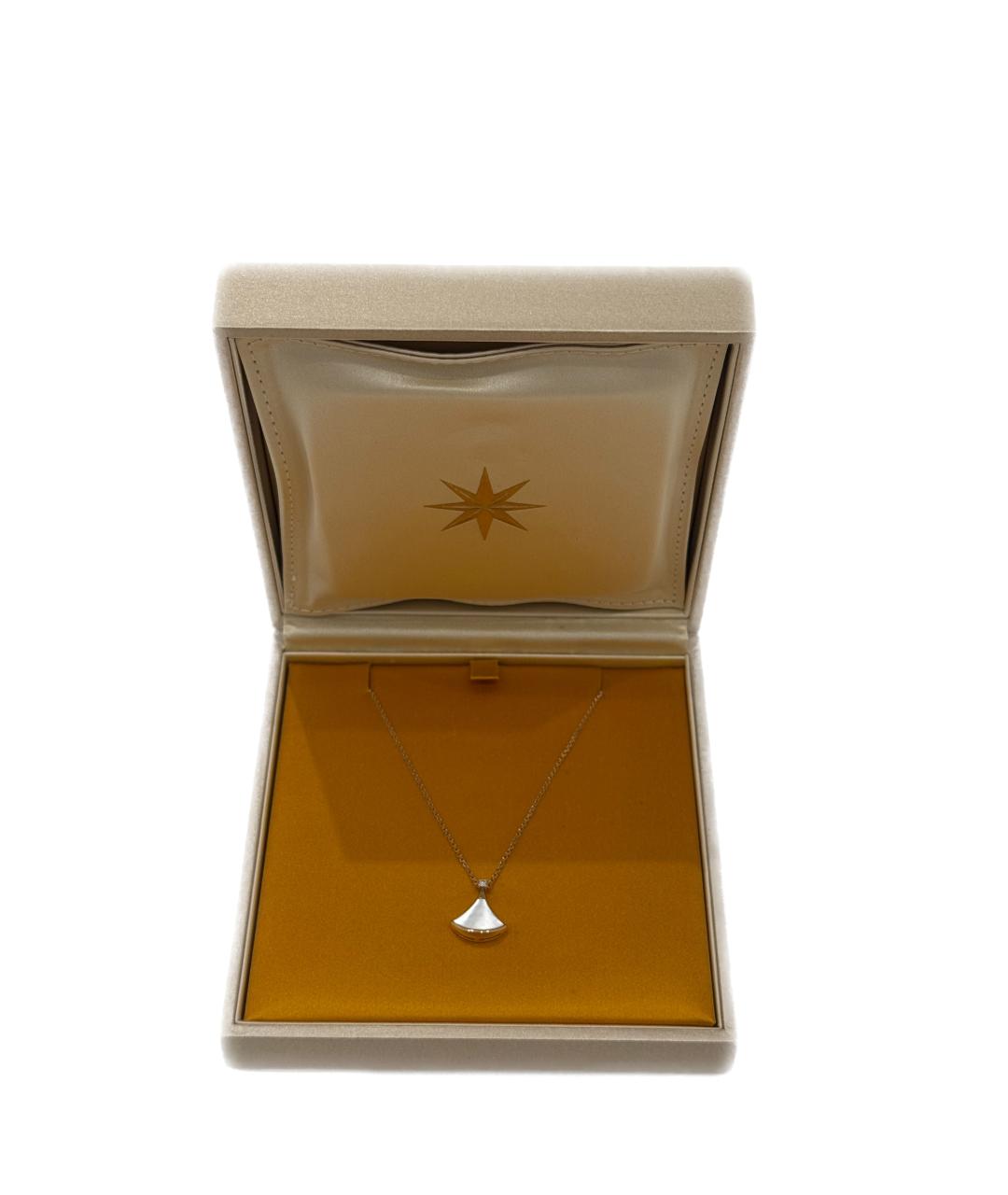 BVLGARI Белая подвеска из розового золота, фото 2