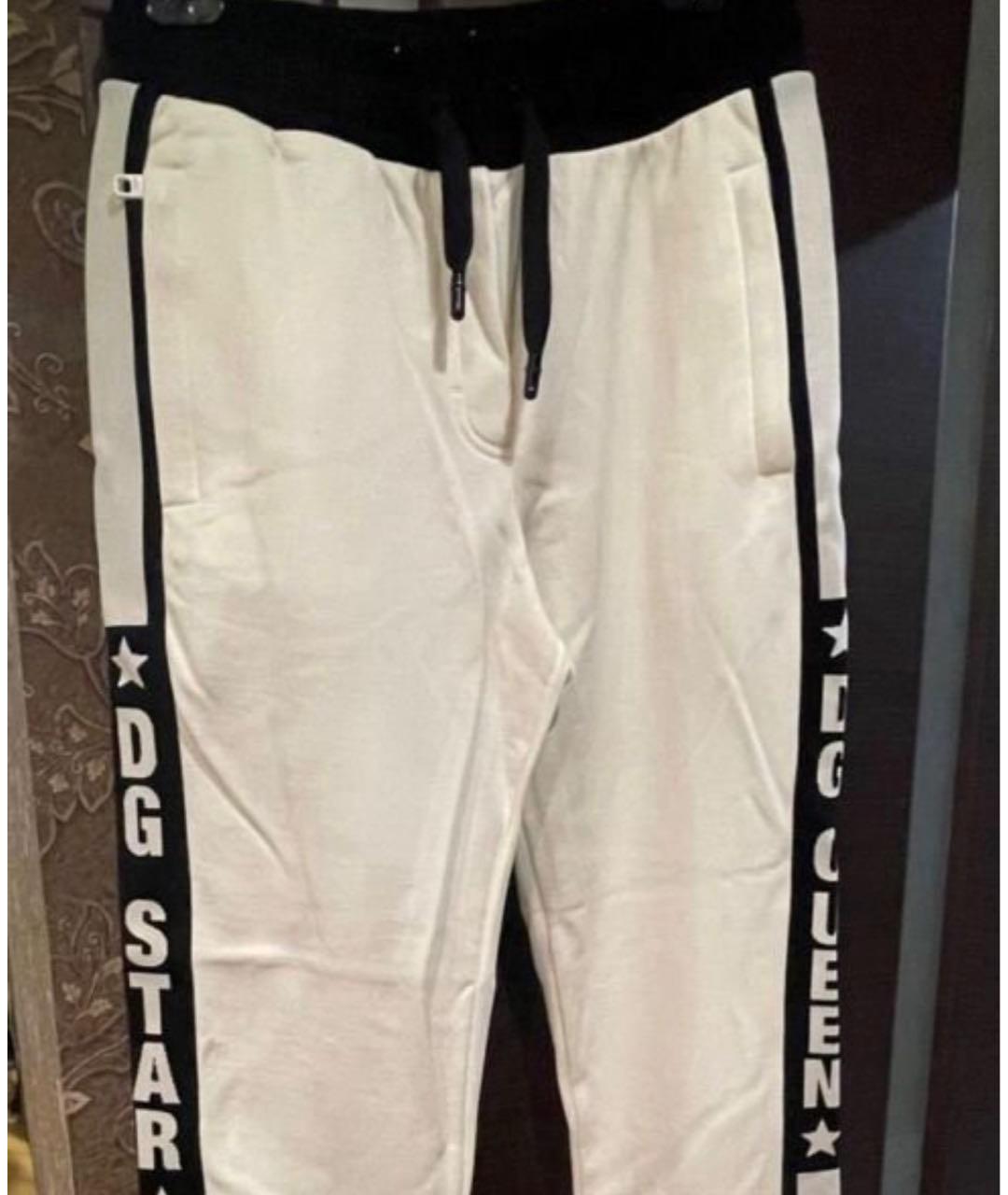 DOLCE&GABBANA Белые вискозные спортивные брюки и шорты, фото 4