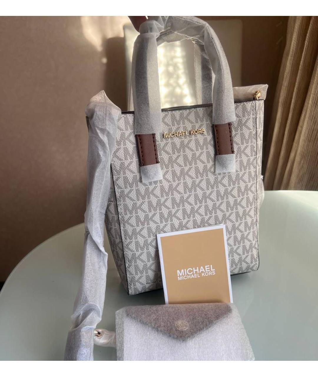 MICHAEL KORS Бежевая сумка тоут, фото 4