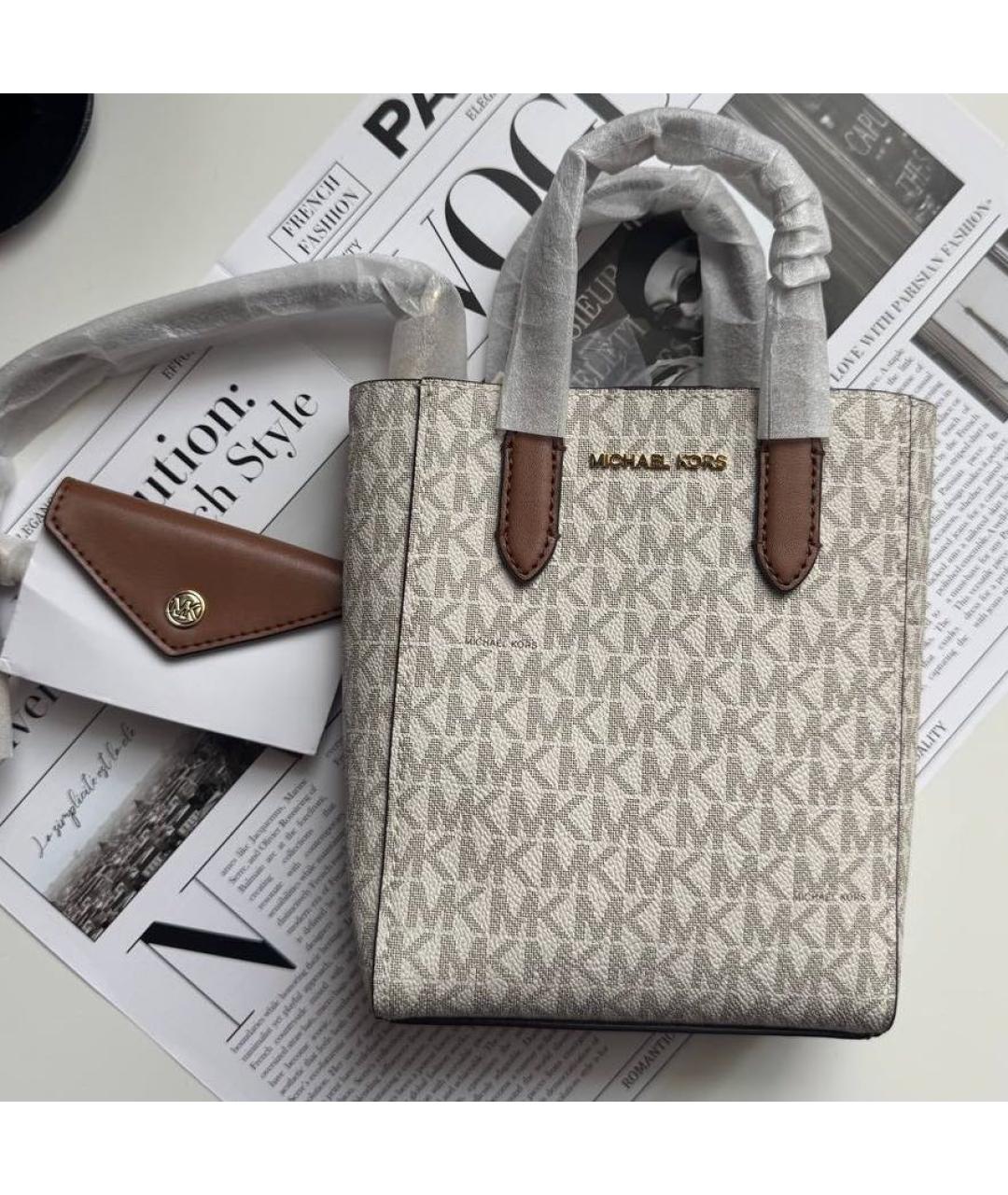 MICHAEL KORS Бежевая сумка тоут, фото 3