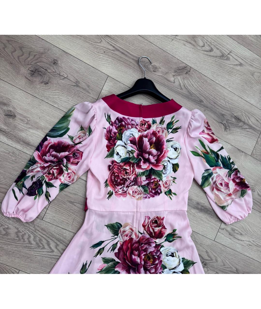 DOLCE&GABBANA Мульти шелковое платье, фото 7