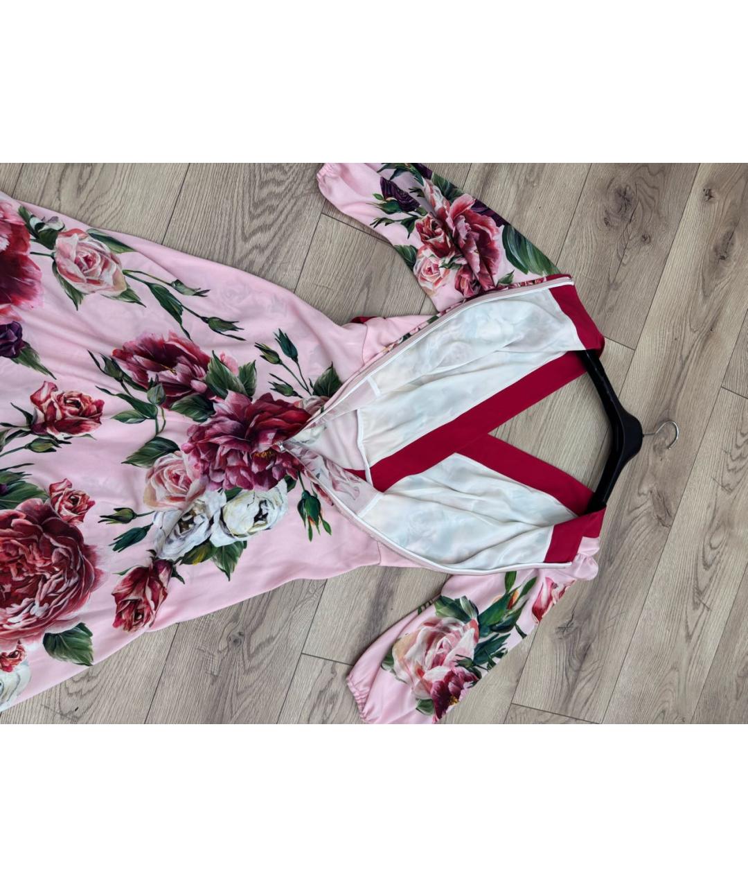 DOLCE&GABBANA Мульти шелковое платье, фото 8