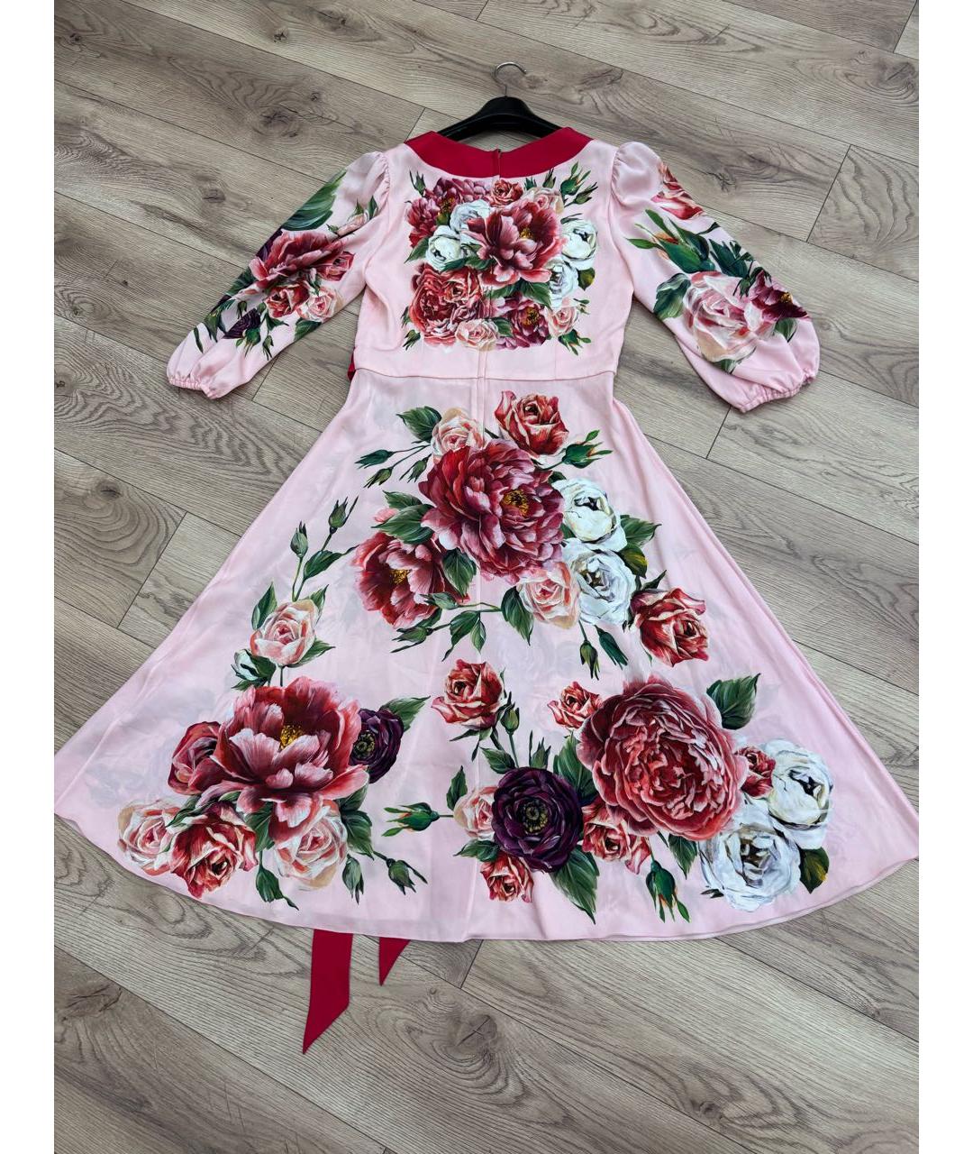 DOLCE&GABBANA Мульти шелковое платье, фото 2