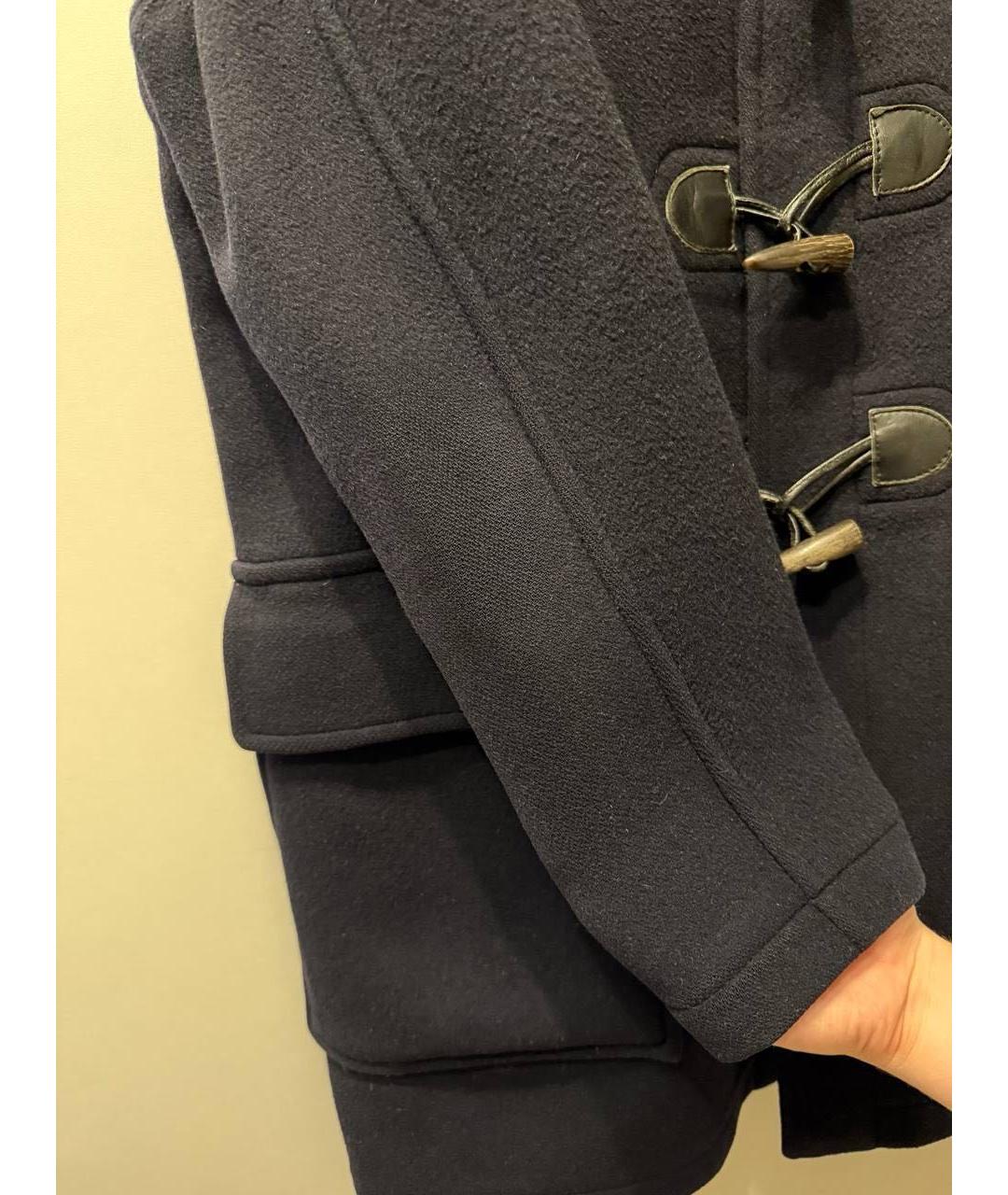BURBERRY Темно-синее шерстяное пальто, фото 5