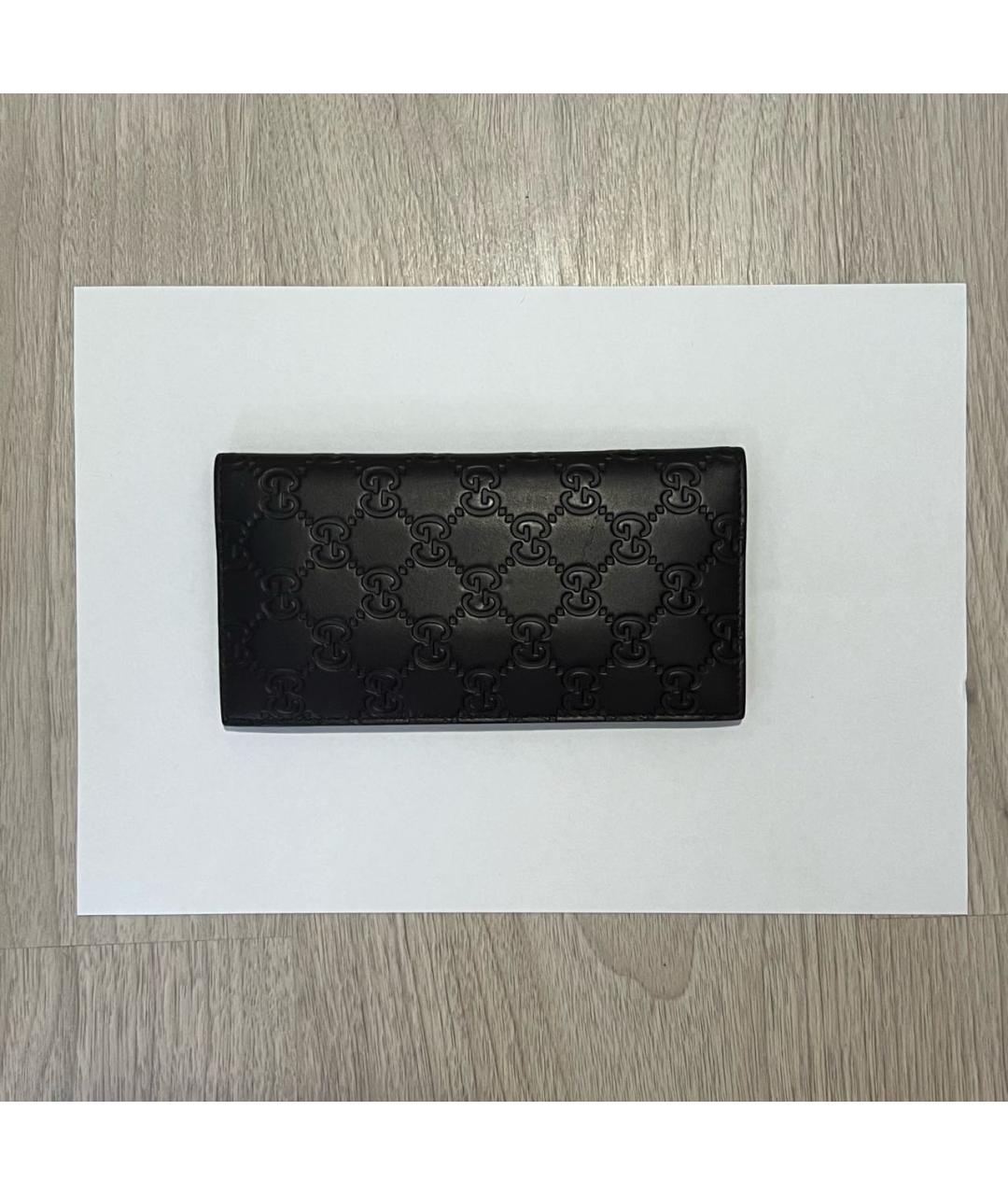GUCCI Черный кожаный кошелек, фото 2