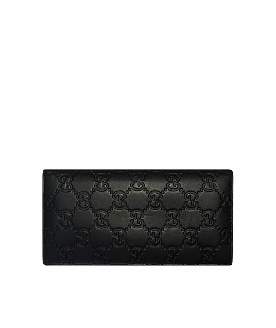 GUCCI Черный кожаный кошелек, фото 1