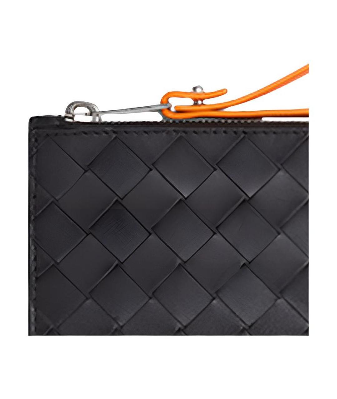 BOTTEGA VENETA Черный кожаный кошелек, фото 2
