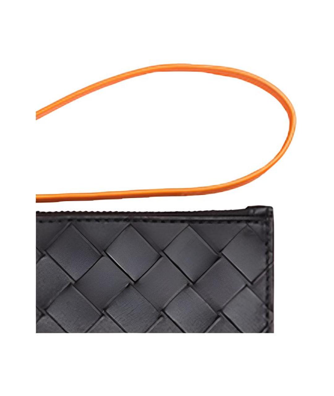 BOTTEGA VENETA Черный кожаный кошелек, фото 3