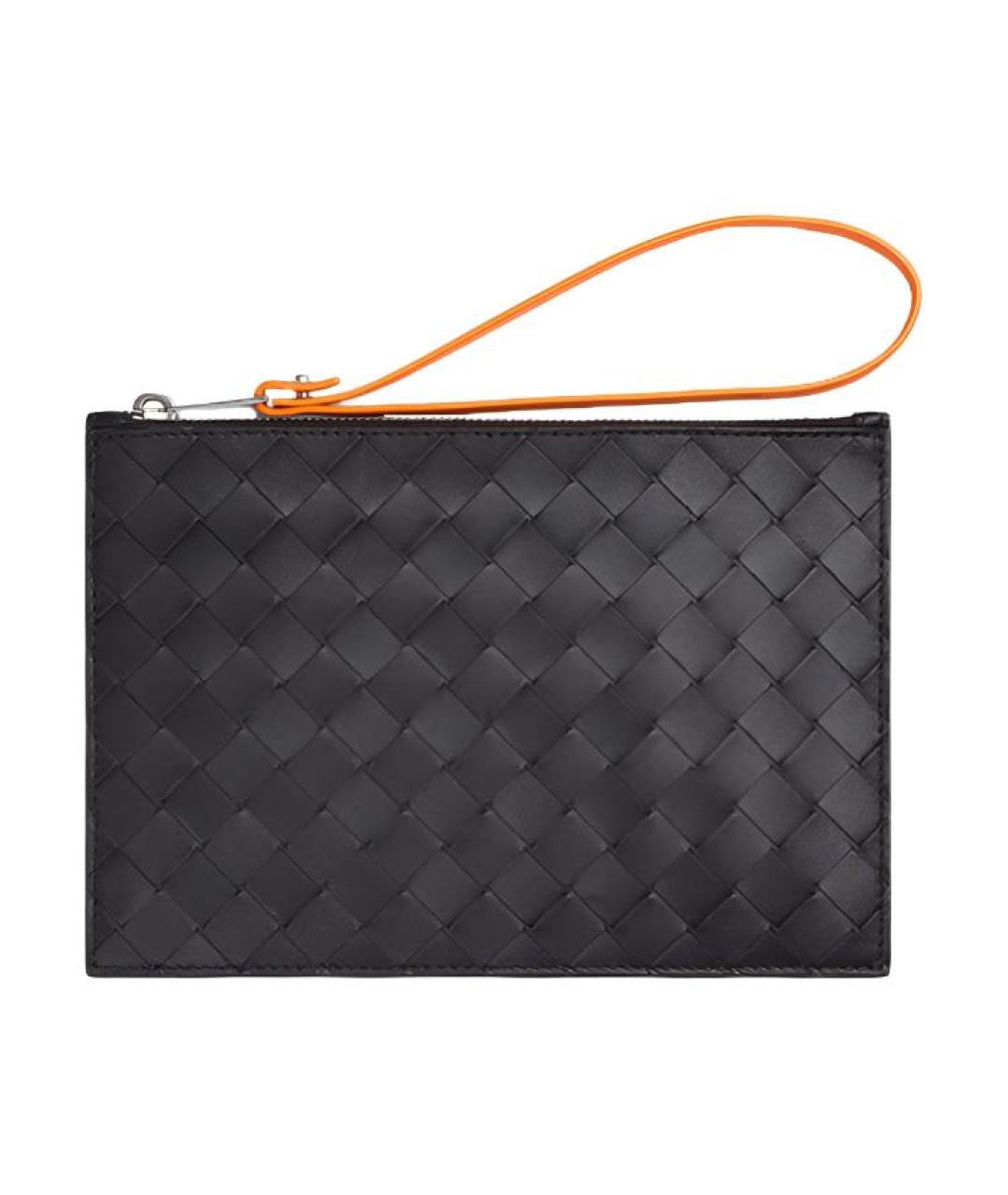 BOTTEGA VENETA Черный кожаный кошелек, фото 1