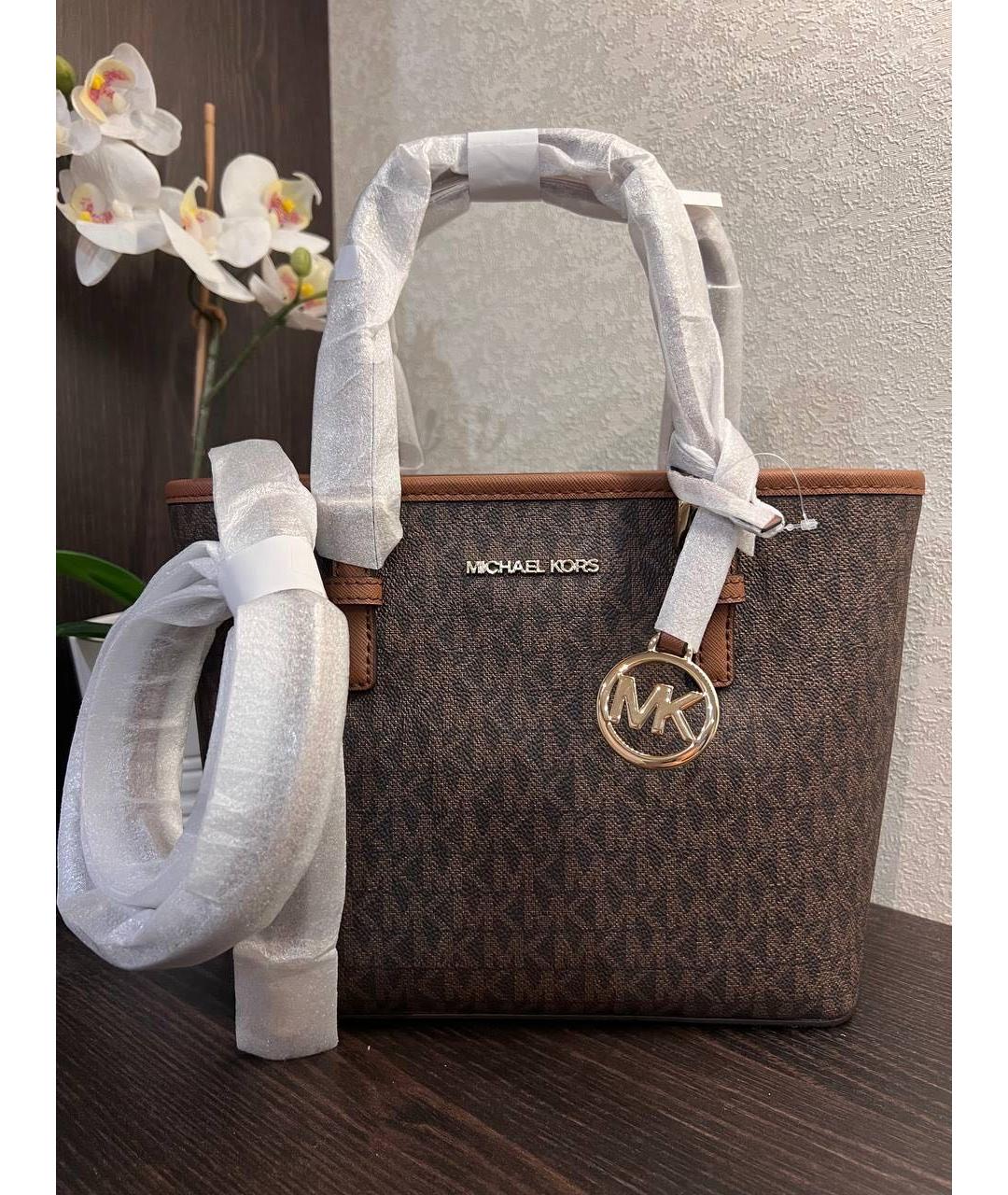 MICHAEL KORS Коричневая сумка тоут, фото 6
