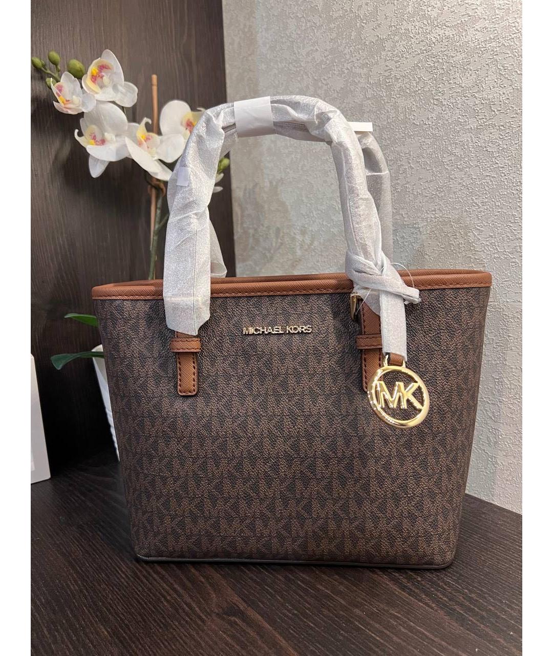 MICHAEL KORS Коричневая сумка тоут, фото 5