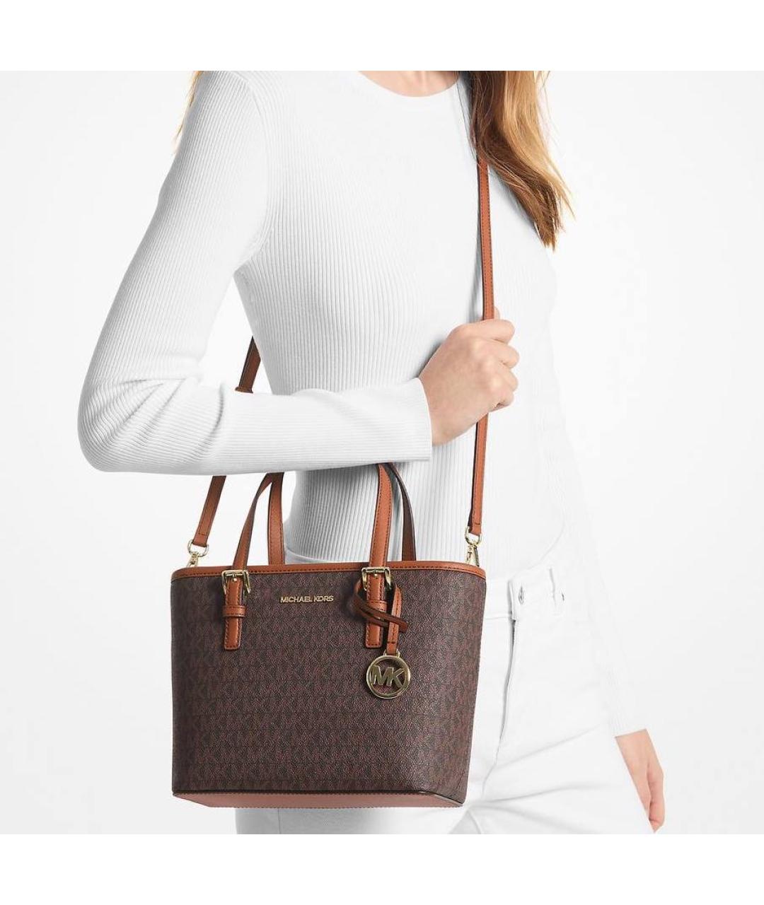 MICHAEL KORS Коричневая сумка тоут, фото 3