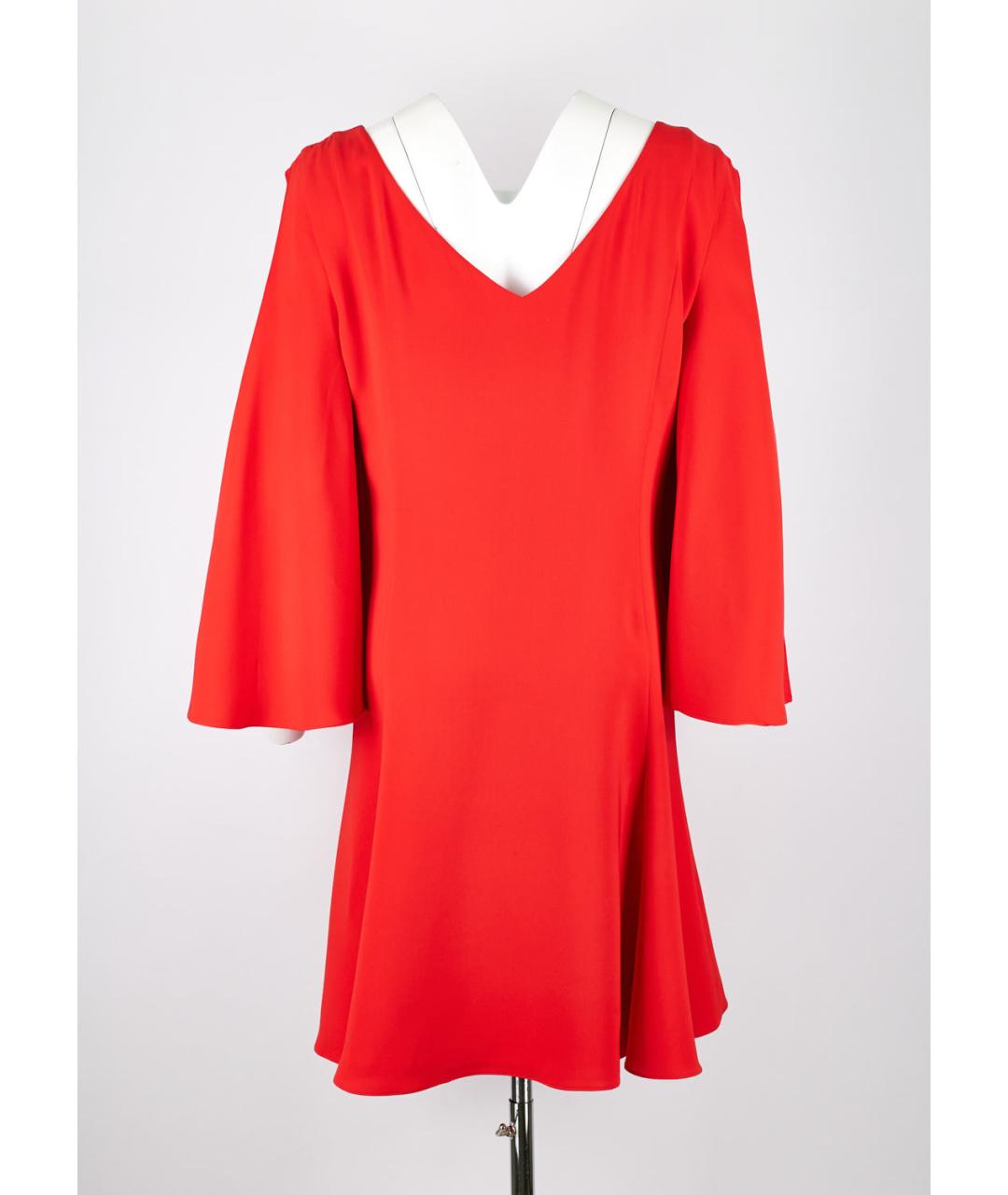 CHRISTIAN DIOR Красное шелковое коктейльное платье, фото 2