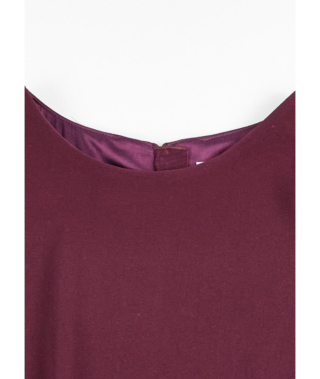 CHRISTIAN DIOR Бордовое шелковое повседневное платье, фото 4