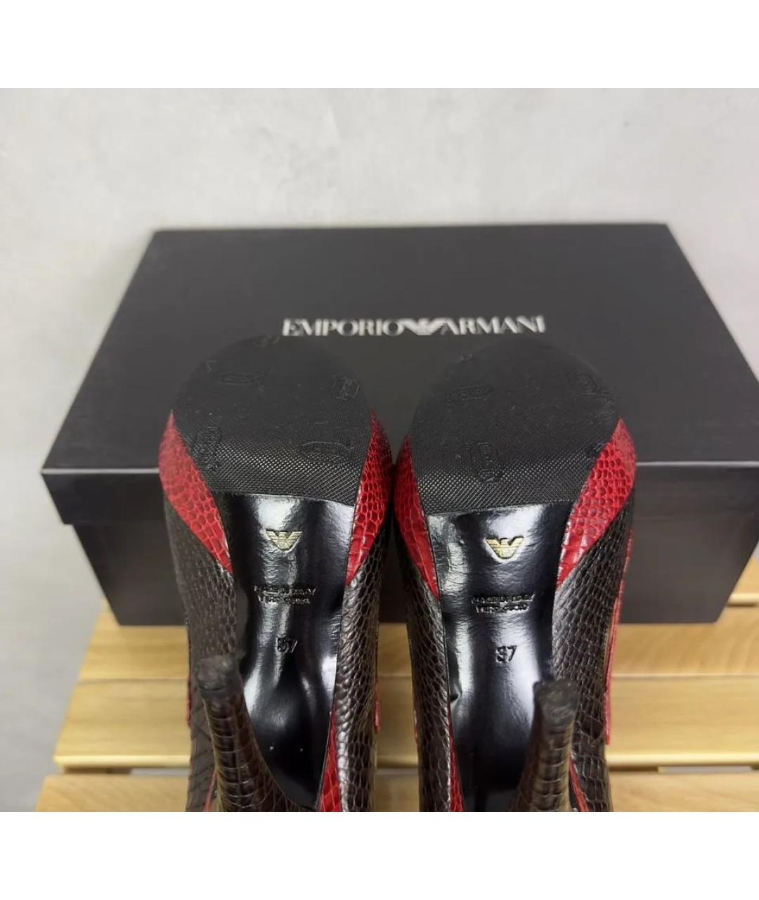 EMPORIO ARMANI Черные кожаные туфли, фото 9