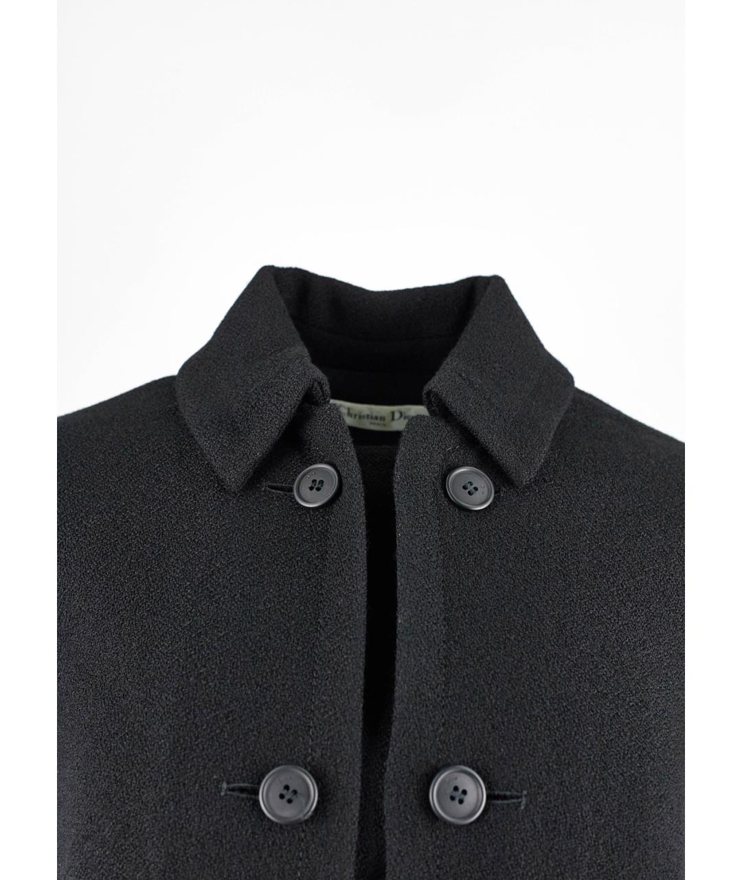 CHRISTIAN DIOR Черное шерстяное повседневное платье, фото 4