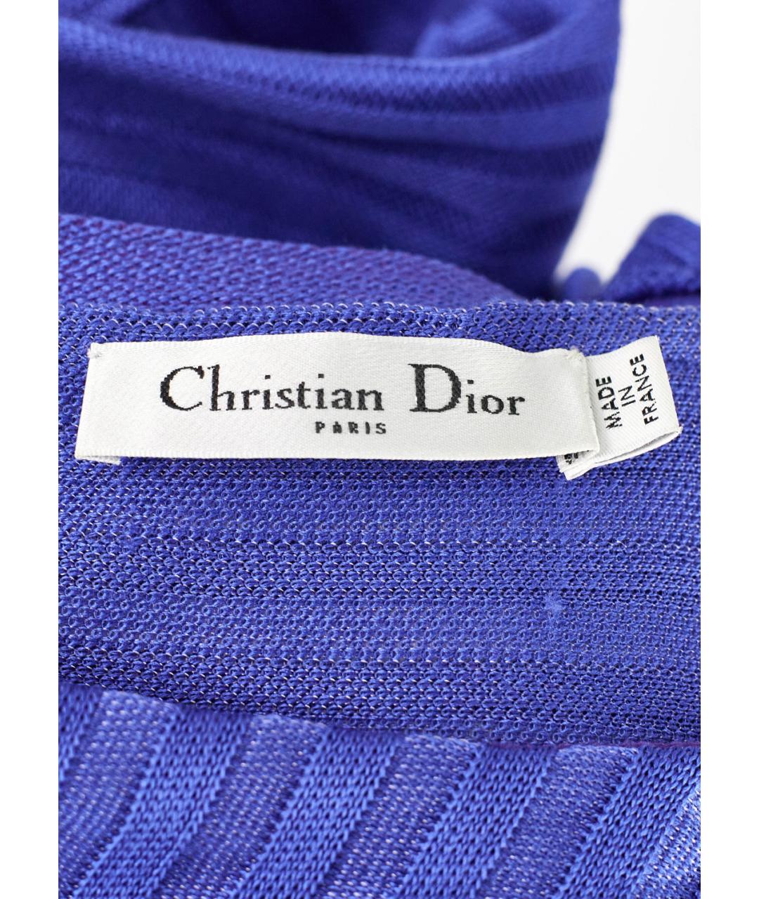 CHRISTIAN DIOR Фиолетовое шелковое коктейльное платье, фото 3